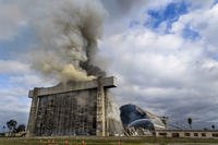 APTOPIX Historic Blimp Hangar Burns