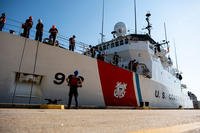 The USCG Cutter Legare returns to USCG Base Portsmouth