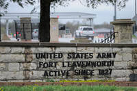 Main entrance to the U.S. Army's Fort Leavenworth