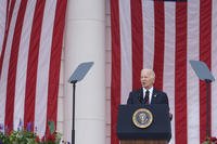 President Joe Biden delivers the Memorial Day Address at the 156th National Memorial Day Observance