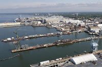 Newport News Shipbuilding is seen in Newport News, Va.