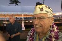 Herb Elfring attends the ceremonies at Pearl Harbor