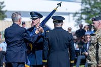 incoming commander, Maj. Gen. Timothy J. Donnellan, during a ceremony at Gowen Field