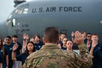 New airmen swear in at Ramstein Air Base, Germany