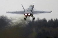 An EA-18G Growler takes off from Naval Air Station Whidbey Island, Washington.