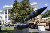 A Terminal High Altitude Area Defense (THAAD) anti-ballistic missile defense system
