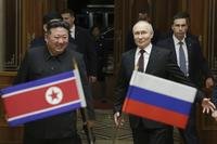 Russian President Vladimir Putin and North Korea's leader Kim Jong Un