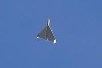 An Iranian Shahed exploding drone launched by Russia