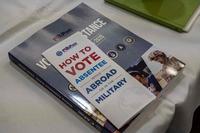 Voting assistance brochure at Moody Air Force Base