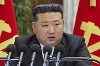 North Korean leader Kim Jong Un delivers a speech