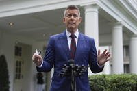 Transportation Secretary Sean Duffy speaks to the media at the White House