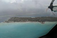 HC-130 Hercules aircraft approaching Johnston Atoll