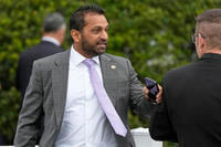 FBI director Kash Patel arrives on the South Lawn of the White House