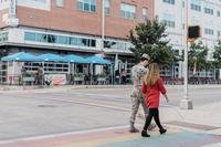 Emily and Jamie, an Air Force family, in San Antonio, where they met.