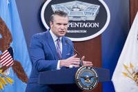 Defense Secretary Pete Hegseth at the Pentagon