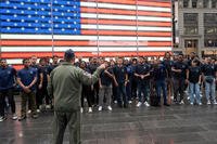 Air Force swearing-in ceremony in Times Square, New York