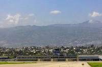 A view of Toussaint Louverture International Airport, foreground, in Port-au-Prince, Haiti.