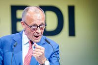 German Chancellor Friedrich Merz speaks