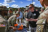 Secretary of the Army Dan Driscoll speaks to soldiers