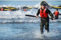 U.S. Navy SEAL candidates from Basic Underwater Demolition/SEAL (BUD/S) class 286 participate in a training exercise at Naval Base Coronado in Coronado, Calif.