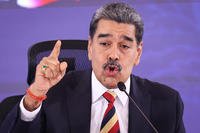 Venezuela President Nicolás Maduro speaks during a press conference in Caracas.