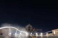 A U.S. Marine Corps F-35B Lightning II with Marine Operational Test and Evaluation Squadron (VMX) 1 is parked near VMX-1’s area of operation during Black Flag at Nellis Air Force Base, Nevada, May 7, 2025. (U.S. Marine Corps photo illustration by Lance Cpl. Christian Radosti)