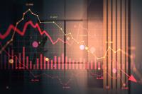 Ominous dark coloring in an illustration of a downward chart suggests a negative trend.