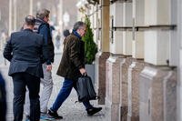 Steve Witkoff walks into a building in Berlin.