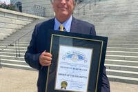 For his service to the advocacy and preservation of South Carolina’s historic structures, U.S. Navy veteran Mike Bedenbaugh was awarded the Order of the Palmetto by South Carolina Gov. Henry McMaster. (Mike Bedenbaugh/mikebedenbaugh.com)