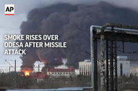 Smoke Rises Over Odesa After Missile Attack