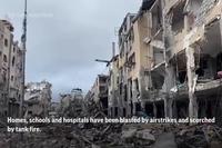 Buildings in City in Northern Gaza Strip Bear Horrific Scars of Intensity of Israel's Offensive