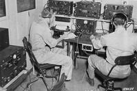 Two radio operators during the invasion of France.