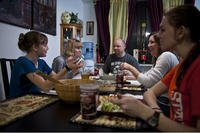 Military family dinner