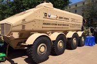 Army's CAMEL, or Concept for Advanced Military Explosion-Mitigating Land, demonstrator displayed at the Pentagon's first ever Lab Day. (Military.com/Brendan McGarry)