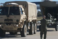 This file photo shows a Light Medium Tactical Vehicle from the 1st Cavalry Division at Fort Hood, Texas. (Army photo by Sgt. Angel Turner)