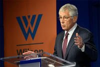 Defense Secretary Hagel delivers remarks during the forum on NATO Expansion and European Security After the Cold War,&quot; at the Ronald Reagan Building in Washington, D.C., May 2, 2014. DOD photo by Glenn Fawcett
