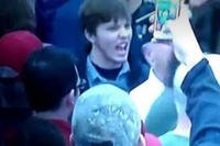 Joseph Pryor confronts demonstrators during a Donald Trump rally (Screengrab: Facebook)