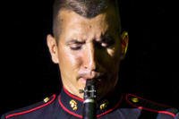 Clarinetist Sgt. Justin Grunes, a musician with Marine Corps Band San Diego aboard Marine Corps Recruit Depot San Diego, Calif., has spent time in the Marine Corps and the Army Reserves. (Photo: Sgt.Taylor Morton)