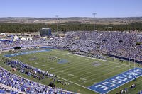 Falcons football fans watch Air Force take on the Georgia State Panthers Sept. 10, 2016 at Falcon Stadium. The Falcons beat the Panthers, 48-14. (U.S. Air Force photo/Mike Kaplan)