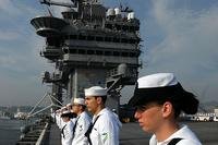 Sailors deployed aboard the carrier USS George Washington