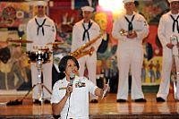 Sailors perform during Fleet Week in New York