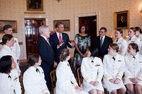 Top leaders hosted female submariners at the White House