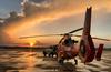 A Coast Guard Air Station Miami aircrew prepares for an training flight.
