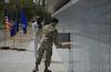 Airmen demonstrate newly installed Intelligent Lockers.