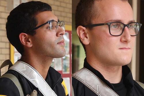 Pvt. Carlos Fontanez (left) and Pvt. Ari Till (right), both from A Battery, 1st Battalion, 19th Field Artillery. 