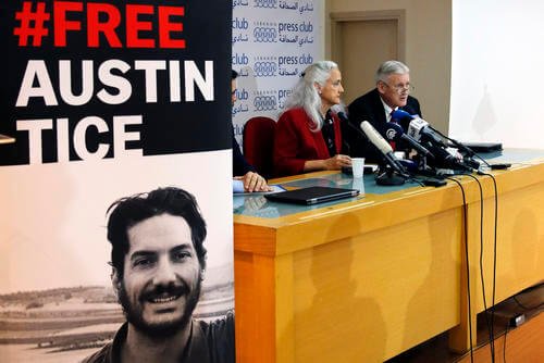 Marc and Debra Tice, the parents of Austin Tice, who is missing in Syria