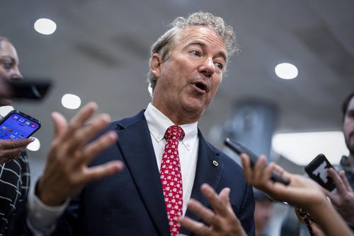 Sen. Rand Paul, R-Ky., speaks to reporters