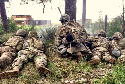 Platoon live-fire exercise at the Grafenwoehr Training Area