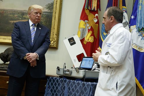 President Donald Trump and VA Secretary David Shulkin