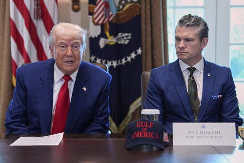 President Donald Trump and Secretary of Defense Pete Hegseth